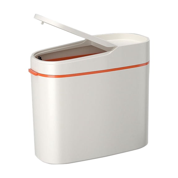 Vikakiooze 4 Gallon Clip Trash Can Household Living Room Popup Lid Narrow Body Trash Can Bathroom Kitchen With Lid Large Capacity Trash Cans