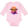 thumbnail image 3 of Inktastic Miami Beach Florida Vacation Sunset Girls Long Sleeve Baby Bodysuit, 3 of 5