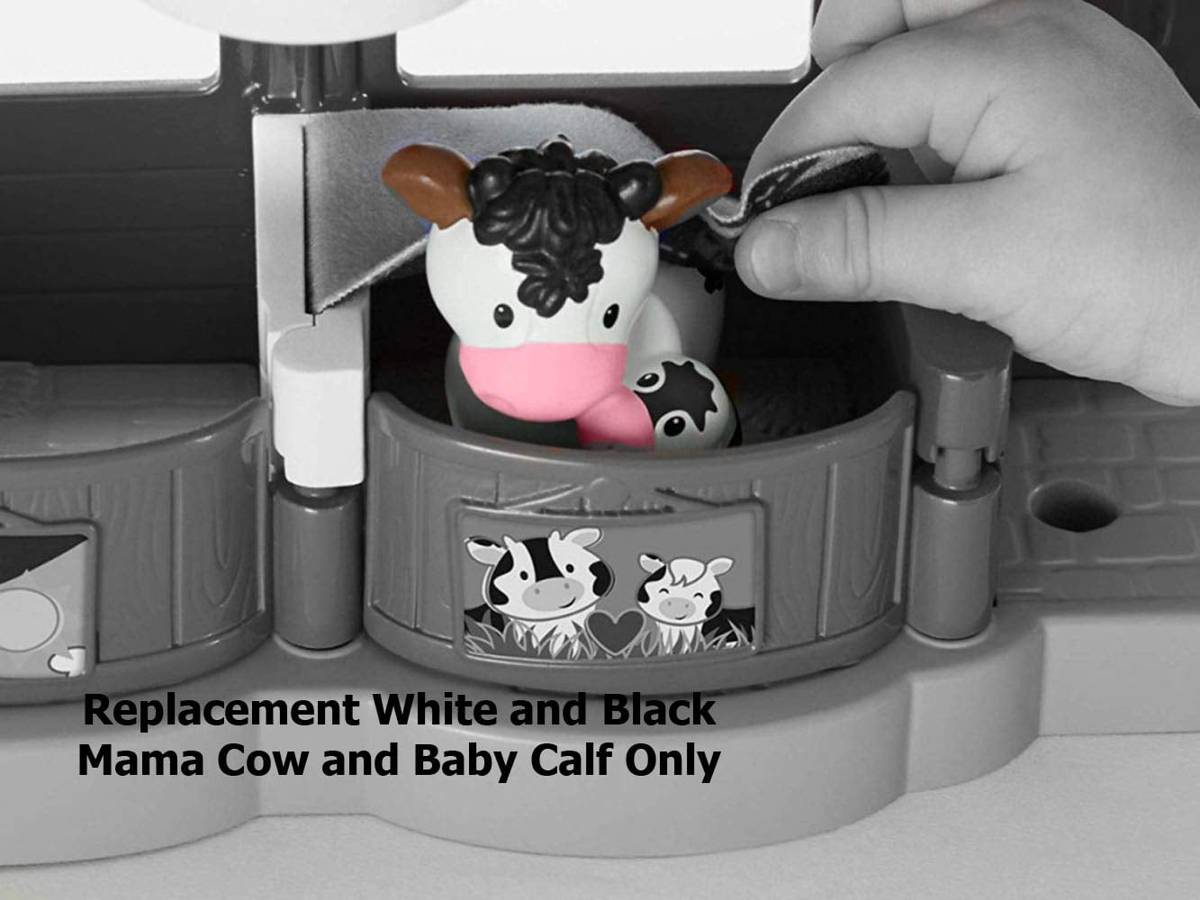 Details about   Fisher Price Little People COW & BABY Calf Jed Caring For Animals Farm 