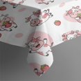 thumbnail image 3 of White Cow Strawberry Pattern Rectangle Tablecloth 60"x84",Waterproof Polyester Rectangle Table Cloth, Wipeable Spillproof Polyester Tablecloth for Dining, Camping, Indoor and Outdoor, 3 of 5