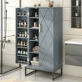 thumbnail image 4 of 51” Pantry Cabinets, Freestanding Kitchen Pantry Storage Cabinet with Adjustable Shelves, Buffet Cupboards Storage Cabinet for Home Office Use (Grey), 4 of 10