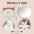 thumbnail image 5 of 3 Colors Eye Brow Powder Long-Lasting Waterproof, Tinted Eyebrow Powder Fill & Sculpt Full Eyebrow for Women,With Mirror, 5 of 5