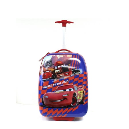 Cars ABS Rolling Suit Case Luggage Bag - Red / Blue - One (Best Travel Luggage For Suits)