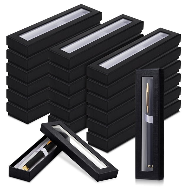 Caja de regalo Colarr vacía para bolígrafos, 36 unidades, color negro