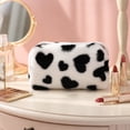 thumbnail image 2 of Cosmetic Pouch,Storage Bag Plush Zipper Organizer,Multi Purpose Pouch for Makeup Jewelry and Small Daily Accessories(Black), 2 of 8