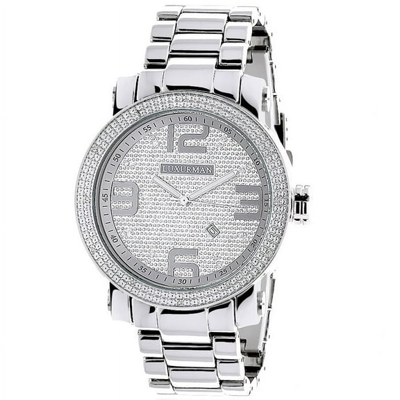 LUXURMAN Mens  0.12 ct Diamond Watch