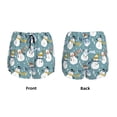 thumbnail image 5 of Lsque Snowflake Scarf Snowman Printed Women's Running Shorts with Liner Pockets,Elastic Quick Dry Workout Athletic Gym Yoga Shorts,Womens High Waist Shorts-, 5 of 9