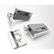 thumbnail image 1 of Percha de gabinete de soporte de riel de cocina 2 piezas - Perchas de gabinete de cocina de acero galvanizado - Soporte de gabinete atornillado blanco, 1 of 5