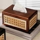 thumbnail image 3 of Solid Wood Rattan Tissue Box High Values Rattan Drawer Home Bedroom Living Room Coffee Table Paper Drawer, 3 of 5