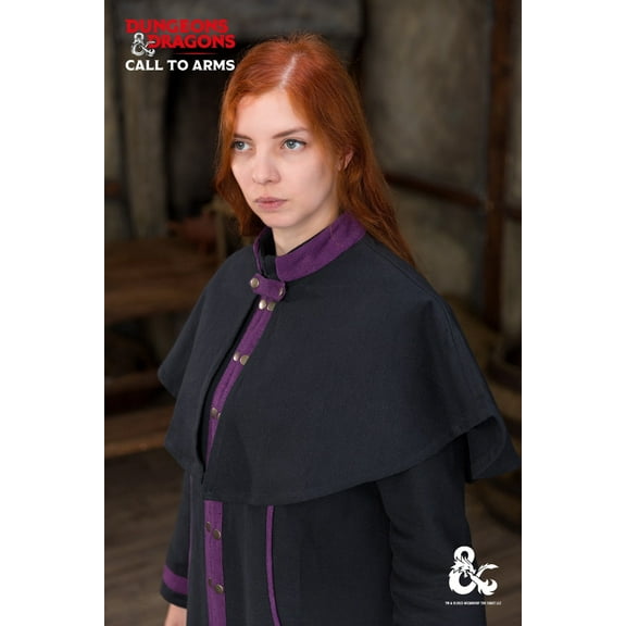 Burgschneider - Dungeons & Dragons Warlock Cape Black/Purple (size: XXL )