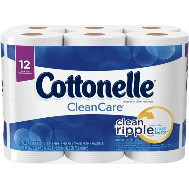 Cottonelle Clean Care Toilet Paper, 12 Big Rolls
