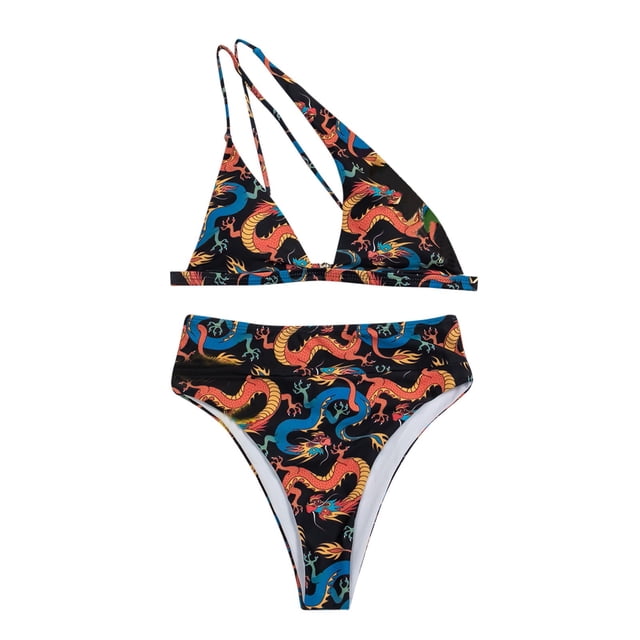 Traje de baño de dos piezas con control de barriga y talle alto para mujer OAVQHLG3B Store lin121212