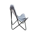 thumbnail image 3 of Carolina Monroe Butterfly Chair in Black Frame in Gray Hair on Hide, 3 of 8