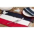 thumbnail image 2 of Fennco Styles Patriotic Chindi Tassel Cotton Placemats 14" W x 20" L, Set of 4 - Multicolored Table Mats for Home Décor, Dining Table, National Holidays and Special Events, 2 of 4
