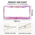 thumbnail image 4 of 2-Pack Aluminum License Plate Frame with 2 Holes for GM License Plate Cover with Free Screws Pink Fantasy Flowers Pattern, 4 of 8
