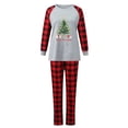 thumbnail image 3 of Odeerbi Christmas Pajamas for Family Holiday Plaid Long Sleeve Family Christmas Pajamas Matching Sets Mom Plaid Printed Loungewear Top Pants Set Two-Piece Sleepwear Xmas PJs Set Red, 3 of 5