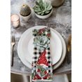 thumbnail image 2 of Plaid Gnomes Christmas Cloth Napkins Set of 4 Reusable Dinner Napkins, Xmas Ball Gifts Snowflake Cocktail Napkin Washable Table Napkins for Wedding/Holiday Party/Baby Shower 20"x20", 2 of 7