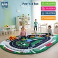 thumbnail image 4 of KidCarpet.com Raceway Rug 4' x 6' Oval, Educational Kids Car Rug for Nursery, Classroom, Playroom, Bedroom, Daycare Floor, 4 of 4