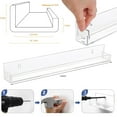 thumbnail image 4 of Mimifly Floating Shelves 1.6 x 15 9-Tier Clear Acrylic Floating Shelves 9 Count, 4 of 6