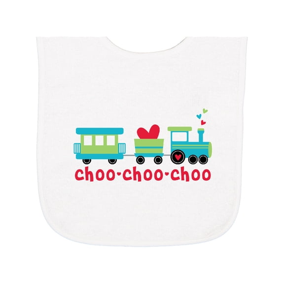 Inktastic Love Train Baby Terry Cloth Bib