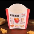 thumbnail image 3 of 100Pcs Paper Chips Box Disposable Fries Holder Portable Snack Food Box Case Snack Packaging Supplies for Home Shop (Fresh Chips Pattern), 3 of 8
