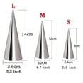 thumbnail image 2 of Cream Horn Molds Large Size Cream Horn Forms Pack Of 6 Conical Tubes Ice Cream Mold Stainless Steel Puff Pastry Cream Horn Mold Waffle Cone Pastry Roll Horn Croissant Mold L, 2 of 8