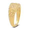 thumbnail image 2 of Men's Large & Chunky 14k Gold Plated Nugget Round CZ Ring - Size 7, 2 of 7