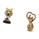 thumbnail image 5 of Figura de pareja con cabeza de tigre, escultura para amantes de los animales, artesanías, estatua moderna para entrada, sala de estar, estantería, mes, 5 of 8