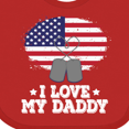 thumbnail image 4 of Inktastic I Love My Daddy Military Son Daughter Boys or Girls Baby Bib, 4 of 4