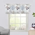 thumbnail image 4 of Summer Coral Starfish Kitchen Curtains Valances for Windows Beach Coastal Seashell Window Curtain 54x18 Inch Blue Brown Short Rod Pocket Bathroom Treatment Valance for Living Room Bathroom Decor, 4 of 6