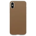 thumbnail image 1 of DistinctInk Clear Shockproof Hybrid Case for iPhone XR (6.1" Screen) - TPU Bumper, Acrylic Back, Tempered Glass Screen Protector - Brown Faux Leather Print Design - Printed Faux Leather Image, 1 of 5