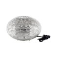 thumbnail image 1 of Walker Edison 8" Hand-Crafted Globe Sparkle Table Lamp - Nickel, 1 of 3