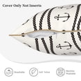 thumbnail image 5 of Zufioo Anchors and Ropes Print Velvet Border Throw Pillow Cover, Zipper Throw Pillow Protector for Cushions Sofa Bedroom Home Decorations-18"x18", 5 of 8