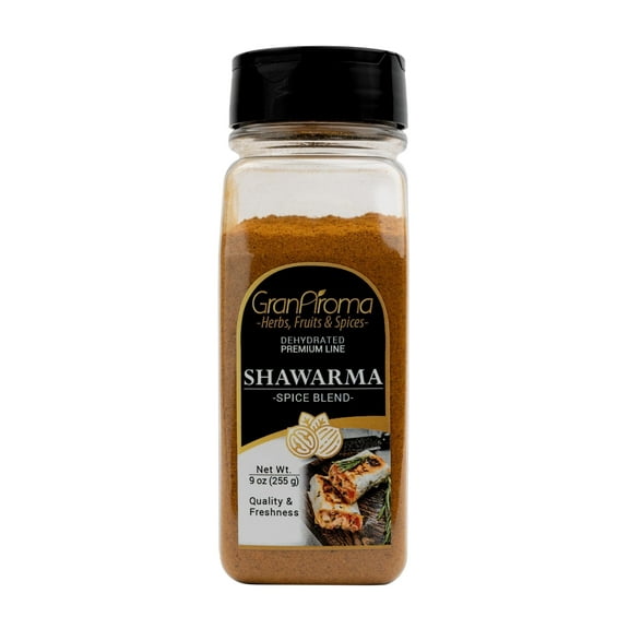 GranAroma Shawarma Spice Blend, Aromatic & Savory, Exotic Flavor, Authentic Middle Eastern Cuisine 9 Ounce