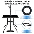 thumbnail image 5 of Topeakmart Outdoor Bistro Table with Square Tempered Glass Top and Umbrella Hole, Black, 5 of 6