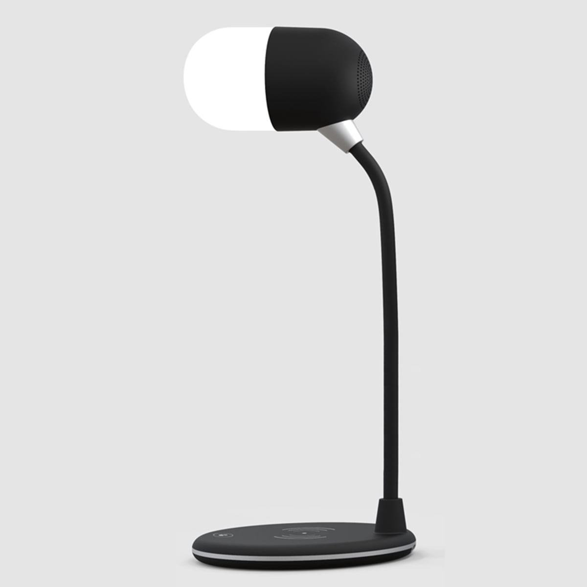 Zunammy 3 In 1 LED Desk Lamp Wireless Charging With Bluetooth HD Music Speaker - Black