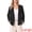 Black, variant on DARING DIVA Women's Lapel Collar Long Sleeve Lightweight Blazer Jacket XS Apricot