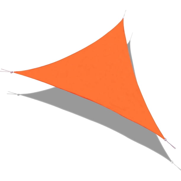 Toldo triangular tipo vela de sombra, 3 m x 3 m x 3 m, parasol de poliéster virgen puro con estabilización UV de estándar comercial, velas de sombra con bloqueo UV para patios, cocheras y patios