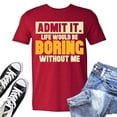 thumbnail image 2 of Oversized Tshirts for Men Admit It Funny Sarcastic Novelty Letter Print Red Fall Top size M, 2 of 3