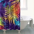 thumbnail image 4 of Colorful Tropical Leaf Pattern Shower Curtain 72"x72" ,Bathroom Decorative Shower Curtains Set with 12 Hooks,Modern Waterproof Washable Shower Curtain, 4 of 6