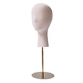 thumbnail image 3 of lionlar Wigs Head Stand Hat Display Stand for Home Salon Beginner Stylist Eyeglasses Gold Base, 3 of 9
