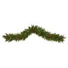 6' Christmas Pine Artificial Garland With 50 Warm White LED Lights And Berries
