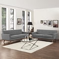 thumbnail image 1 of Modway Engage Ensemble de Canapé Moderne en Tissu 2 Pcs avec Causeuse en Gris Expectation, 1 of 7