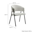 thumbnail image 4 of Side Dining Chair, Set of 2, Black, Fabric, Bar Pub Cafe Bistro Dining Kitchen Hospitality Restaurant, Modern Contemporary, HB37470, 4 of 10