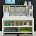 thumbnail image 3 of Martha Stewart Crafting Kids' Double Open Storage - Linen White: Children's Wooden Arts and Crafts Supply Organizer with Fabric Bins, 3 of 4