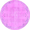 thumbnail image 1 of Ahgly Company Indoor Round Abstract Purple Modern Area Rugs, 3' Round, 1 of 4