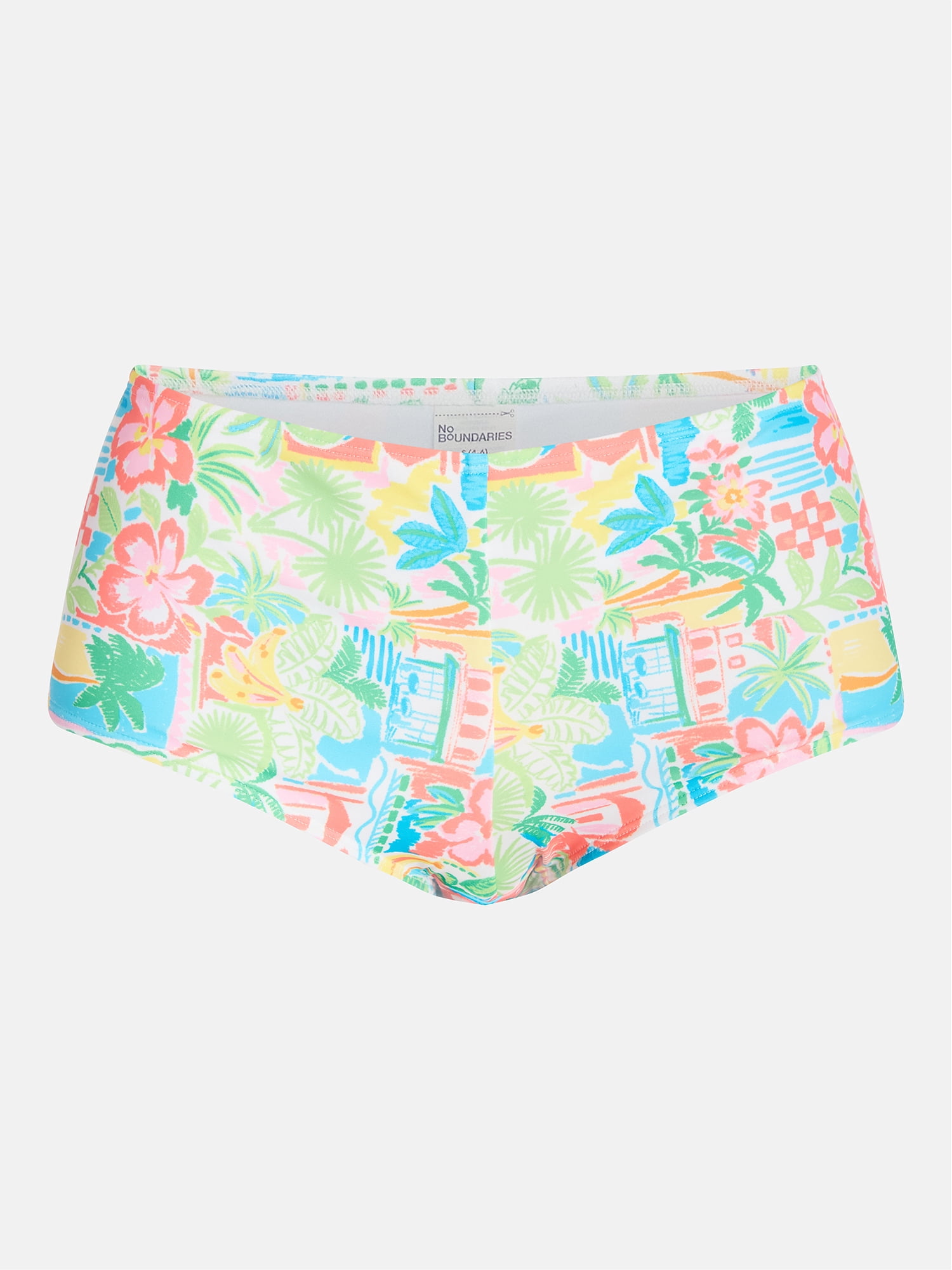 No Boundaries Low Rise Shortie Bikini Swim Bottoms, Women's XXS-XXL