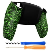 eXtremeRate Textured Green Non-Slip Back Housing Bottom Shell Replacement Back Shell for ps5 Controller BDM-010/020/030/040