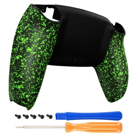 eXtremeRate Textured Green Non-Slip Back Housing Bottom Shell Replacement Back Shell for ps5 Controller BDM-010/020/030/040