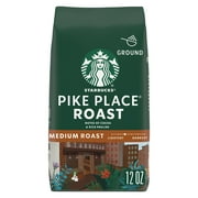 Starbucks Arabica Beans Pike Place Roast, Medium Roast Ground Coffee, 12 oz